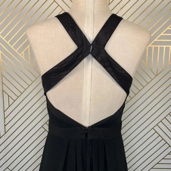 Spotlight by Warehouse Black Chiffon Halter Gown - Picture 7 of 8